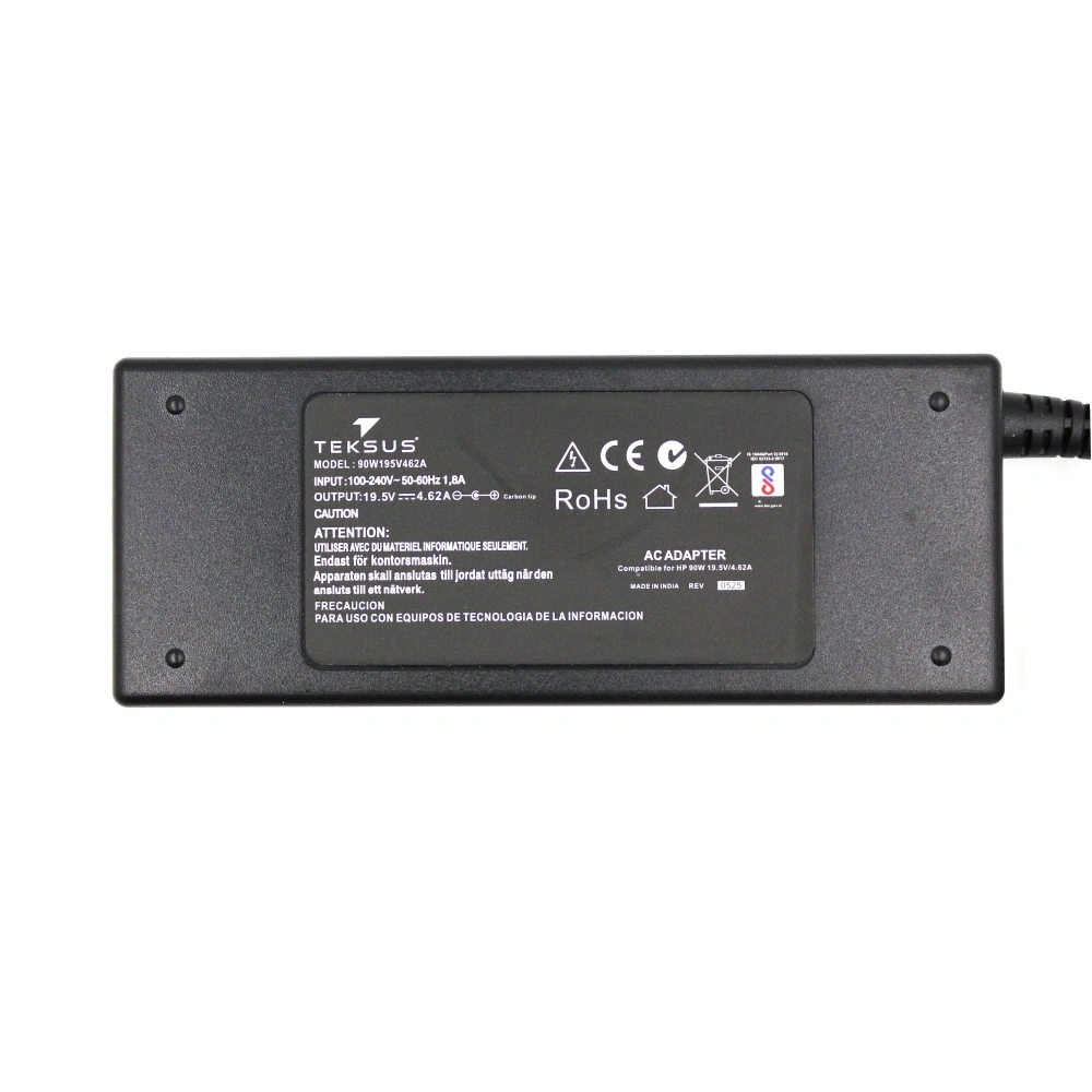 Teksus Laptop Adapter Compatible For HP 90w |19.5v/4.62a |4.5mm x 3.0mm Blue Pin view 3
